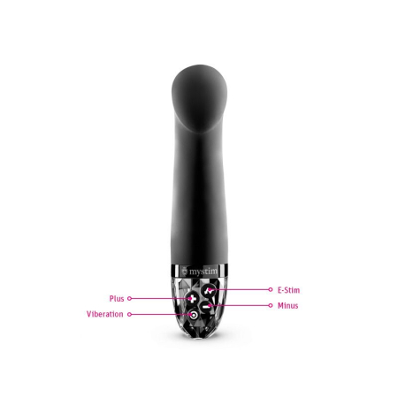 Вібратор для точки G з електростимуляцією Mystim Right on Ron Black Edition - фото №5