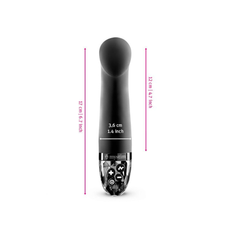 Вібратор для точки G з електростимуляцією Mystim Right on Ron Black Edition - фото №3