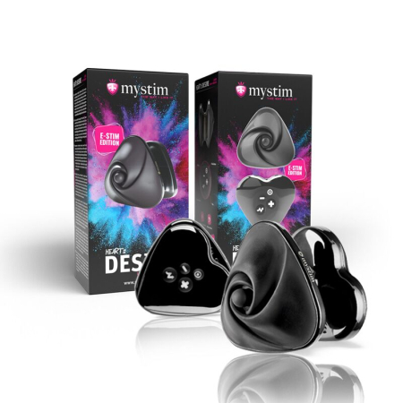 Вібратор для клітора з електростимуляцією Mystim Heart's Desire Black Edition - фото №11