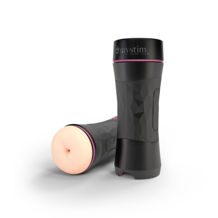 Мастурбатор-попка Mystim O(h) PUSH ME Anus, можна стискати та регулювати вакуум - фото