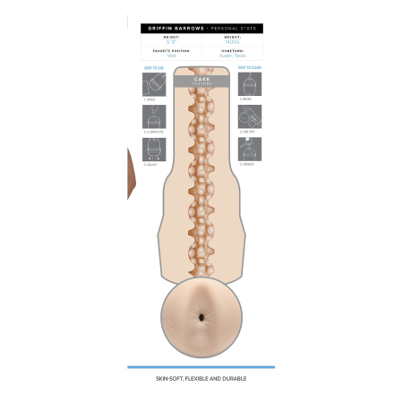Мастурбатор-дупка Fleshjack Boys: Griffin Barrows Cake - фото №8