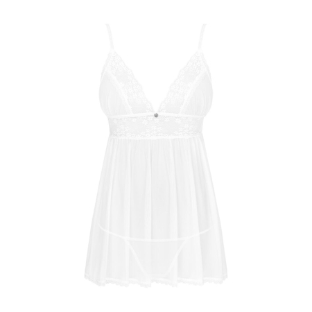 Пеньюар і трусики Obsessive Heavenlly babydoll & thong XL/2XL - фото №3