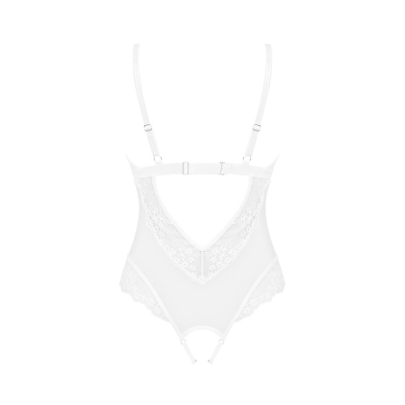 Еротичне напівпрозоре боді Obsessive Heavenlly crotchless teddy M/L, з доступом - фото №4