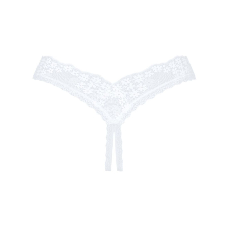 Мереживні танга Obsessive Heavenlly crotchless thong M/L, з доступом - фото №6