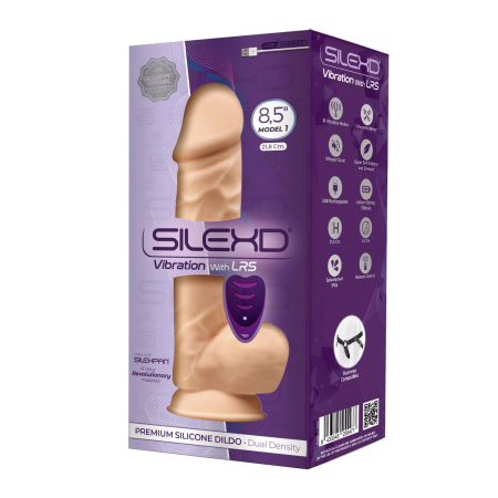 Фалоімітатор з вібрацією SilexD Norman Vibro Flesh (Model 1 size 8,5") + LRS, діаметр 5 см - фото №4