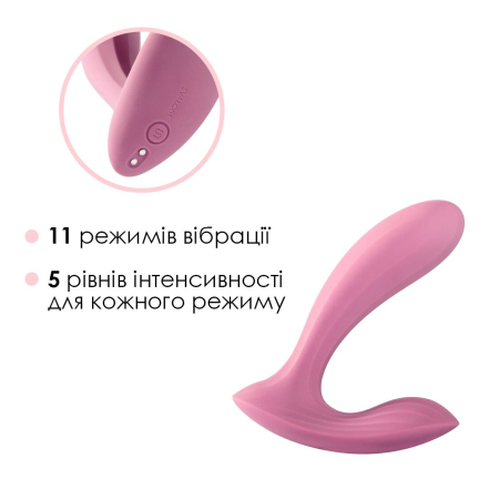 Смарт-вібратор у трусики Svakom Erica Romantic Rose, дуже гнучкий, 2 мотори - фото №4