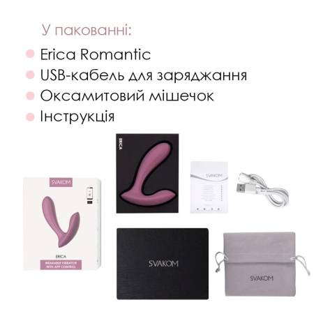 Смарт-вібратор у трусики Svakom Erica Romantic Rose, дуже гнучкий, 2 мотори - фото №7