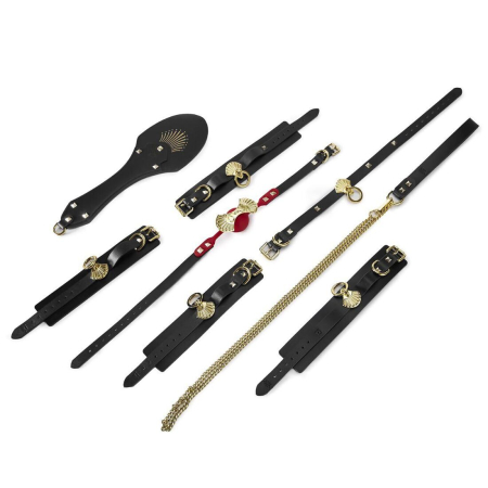 Розкішний набір для BDSM Zalo Bondage Play Kit, 10 аксесуарів у кейсі, шкіра, кристал Swarovski - фото №3