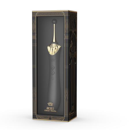 Мультифункціональний вібратор Zalo — Bess 2 Obsidian Black, 4 насадки, підігрів - фото №11