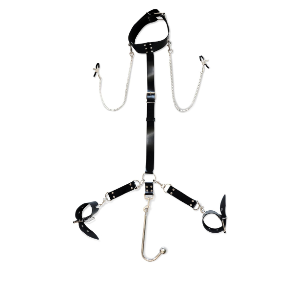 Бондажний набір з металевим анальним гаком Art of Sex Beatrice Bondage set with anal hook №?1 - фото