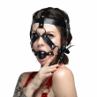 Маска-збруя з кляпом Feral Feelings Head Harness, шкіра - фото №1