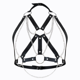 Портупея жіноча Art of Sex - Aiden Leather harness, Чорна XS-M - фото