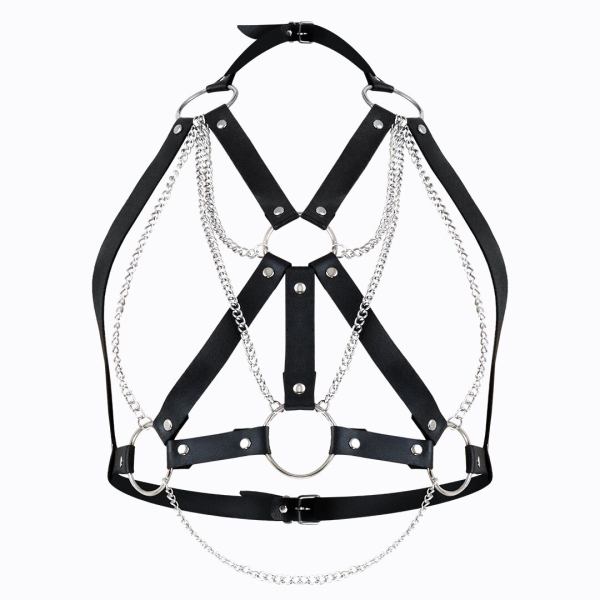Портупея жіноча Art of Sex - Aiden Leather harness, Чорна XS-M - фото