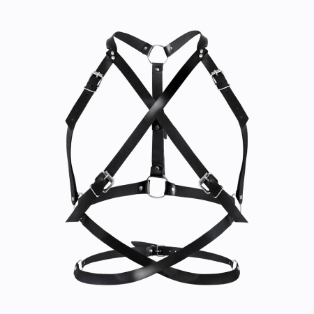 Портупея жіноча Art of Sex - Agnessa Leather harness, Чорний XS-M - фото