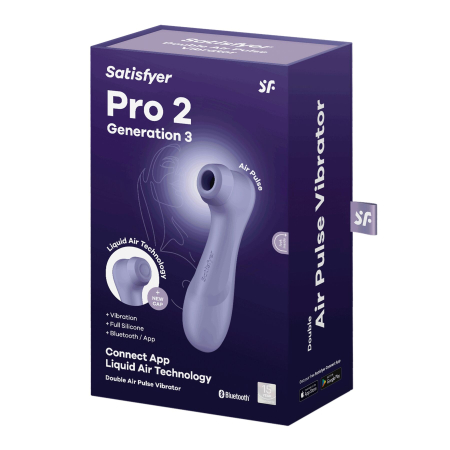 Вакуумний кліторальний стимулятор Satisfyer Pro 2 Generation 3 with Liquid Air Connect App Lilac - фото №6
