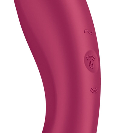Вакуумний стимулятор з вібрацією Satisfyer Curvy Trinity 1 Red, іграшка 3в1 - фото №3
