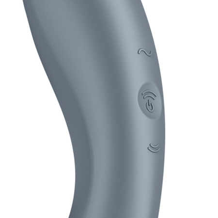 Вакуумний стимулятор з вібрацією Satisfyer Curvy Trinity 1 Bluegrey, іграшка 3в1 - фото №3