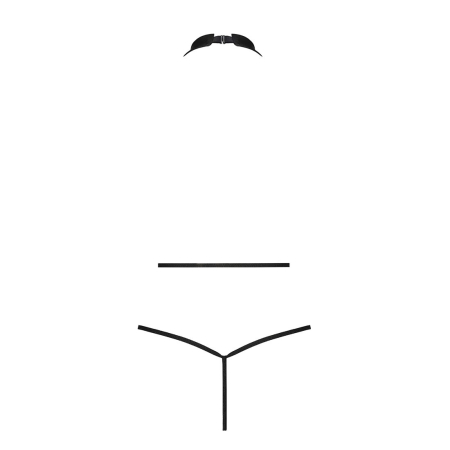 Боді-халтер з екошкіри Passion JANNIES BODY L/XL black - фото №4