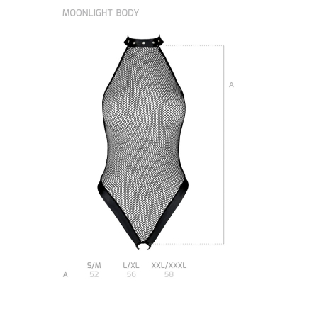 Боді-халтер з відкритим доступом Passion MOONLIGHT BODY L/XL black - фото №5