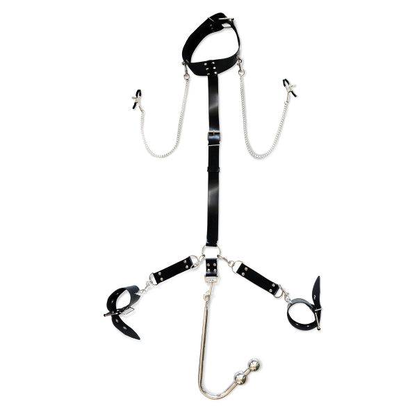 Бондажний набір з металевим анальним гаком Art of Sex Beatrice Bondage set with anal hook №?3 - фото