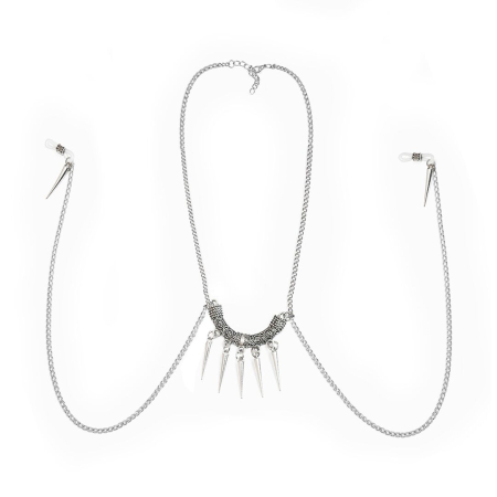 Прикраса з ланцюжками та шипами для сосків Art of Sex – Modesta - фото