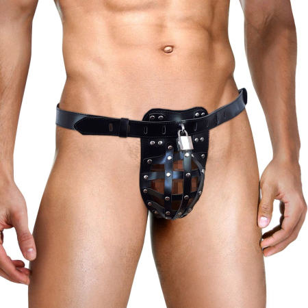 Чоловічий пояс вірності Art of Sex – Vartal, натуральна шкіра №2