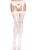 Панчохи-сітка зі швом ззаду Leg Avenue Butterfly back seam thigh highs One size White - фото