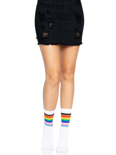 Шкарпетки жіночі в смужку Leg Avenue Pride crew socks Rainbow, 37–43 розмір - - фото №5