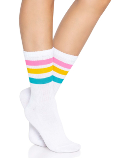 Шкарпетки жіночі в смужку Leg Avenue Pride crew socks Pansexual, 37–43 розмір - фото