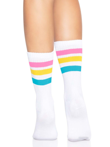 Шкарпетки жіночі в смужку Leg Avenue Pride crew socks Pansexual, 37–43 розмір - фото №2