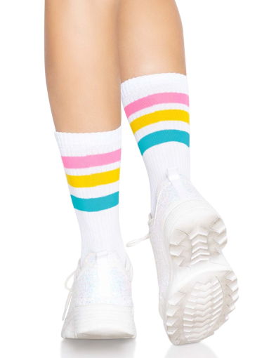 Шкарпетки жіночі в смужку Leg Avenue Pride crew socks Pansexual, 37–43 розмір - фото №4