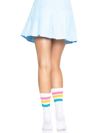 Шкарпетки жіночі в смужку Leg Avenue Pride crew socks Pansexual, 37–43 розмір - фото №6