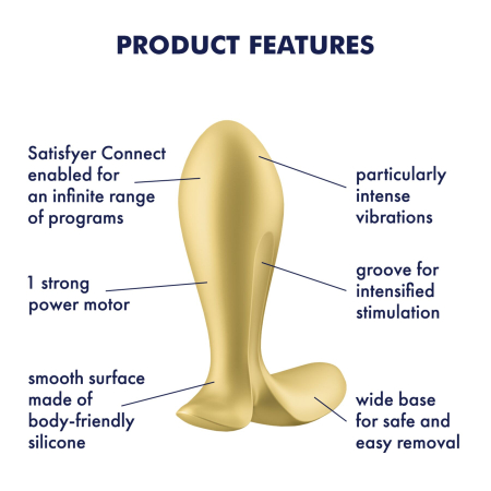 Анальна смарт-пробка з вібрацією Satisfyer Intensity Plug Gold - фото №6