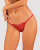 Мереживні стрінги Obsessive Lacelove thong XL/2XL Red, низька посадка - фото