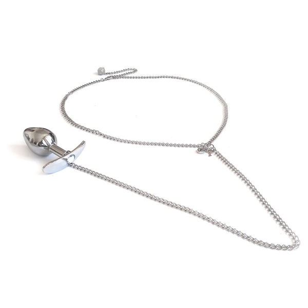 Прикраса на тіло Art of Sex - Long Wear з металевою анальною пробкою М - фото