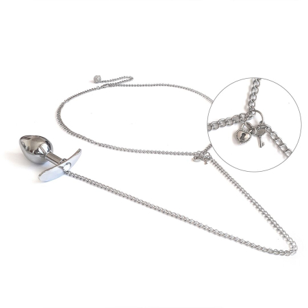 Прикраса на тіло Art of Sex - Long Wear з металевою анальною пробкою М - фото №3