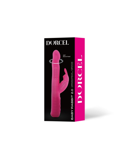 Вібратор-кролик Dorcel Baby Rabbit Magenta 2.0 з перлинним масажем і головкою, що обертається - фото №6