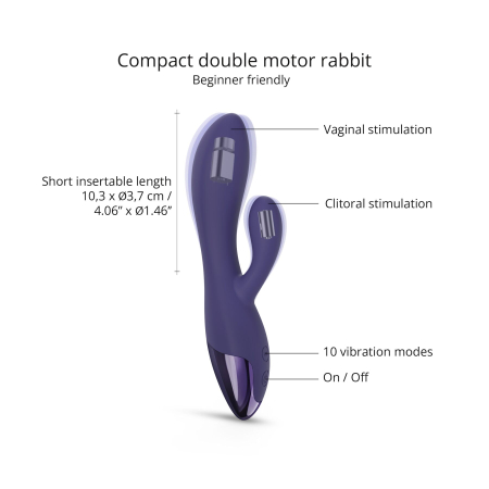 Вібратор-кролик Love To Love FUNKY BUNNY - MIDNIGHT INDIGO - фото №2