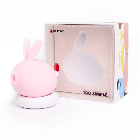 Вакуумний кліторальний стимулятор з вібрацією KISTOY Too Simple Pink - фото №6