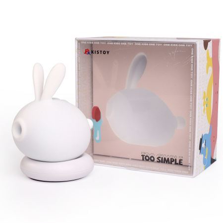 Вакуумний кліторальний стимулятор з вібрацією KISTOY Too Simple White №2