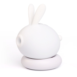 Вакуумний кліторальний стимулятор з вібрацією KISTOY Too Simple White - фото