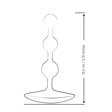 Анальне намисто Romp Amp Dark Purple, силікон, макс. діаметр 2,6 см - фото №4