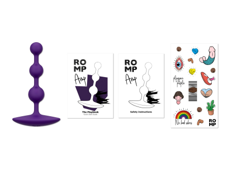 Анальне намисто Romp Amp Dark Purple, силікон, макс. діаметр 2,6 см - фото №5