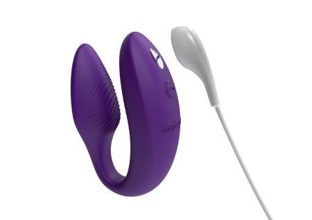 Смарт-вібратор для пар We-Vibe Sync 2 Purple, 10 віброрежимів, пульт ДК - фото №6