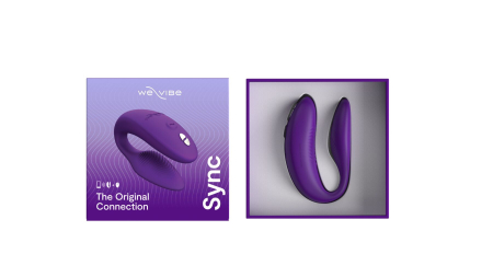 Смарт-вібратор для пар We-Vibe Sync 2 Purple, 10 віброрежимів, пульт ДК - фото №7