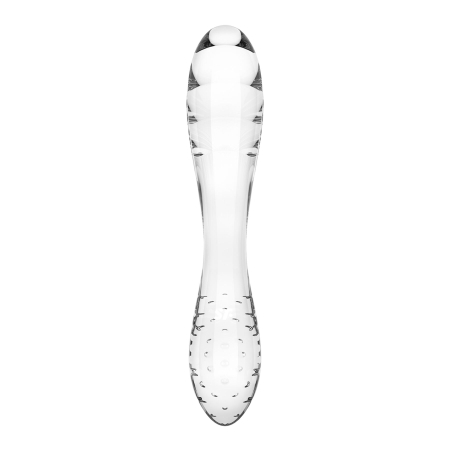 Двосторонній скляний дилдо Satisfyer Dazzling Crystal 1 Transparent, дуже міцний, без стопера - фото №4