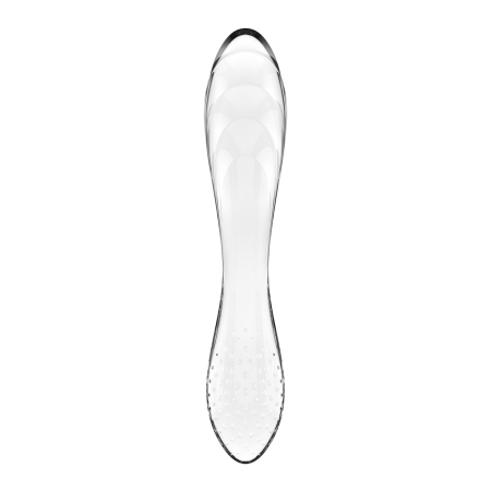Двосторонній скляний дилдо Satisfyer Dazzling Crystal 1 Transparent, дуже міцний, без стопера - фото №2