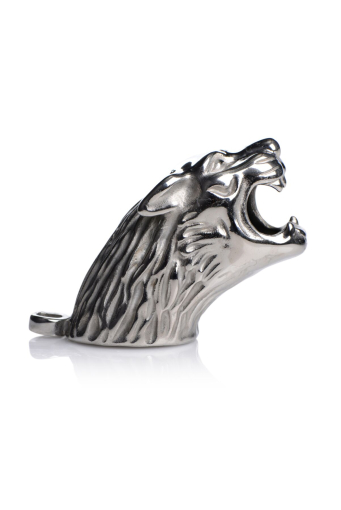 Клітка для пеніса Master Series: Tiger King Cock Cage With Lock, три кільця, замок, три ключі №5