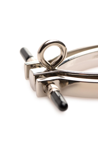 Затискач для статевих губ Master Series: Pussy Tugger Adjustable Vagina Clamp with Chain - фото №4