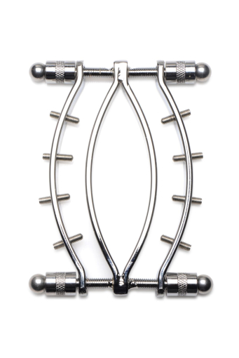 Затискач для вагіни Master Series: Spread 'Em Poker Vagina Clamp with Adjustable Pressure Screws, ши - фото №2